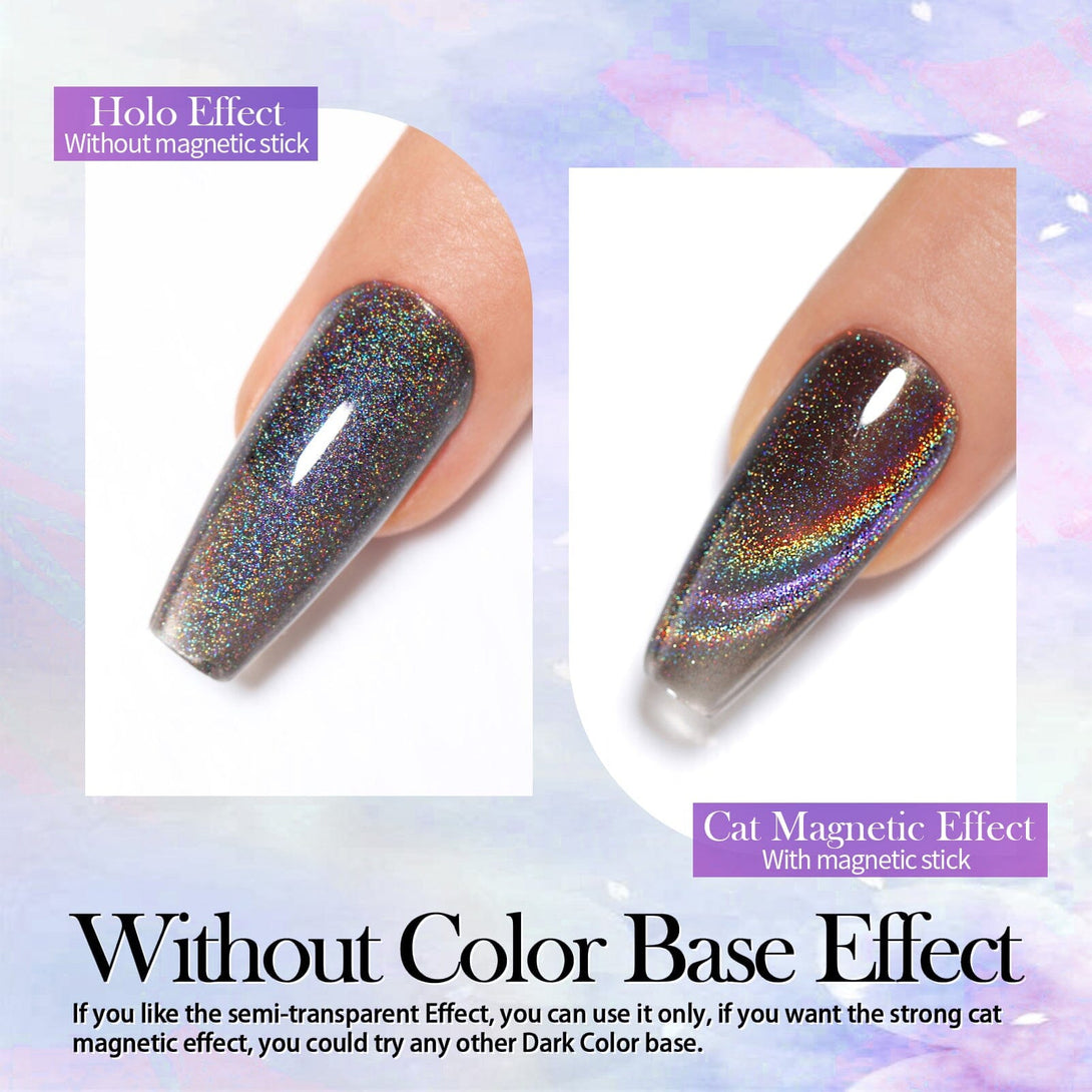 Black Holo Cat Magnetic Gel Polish 15ml Gel Nail Polish BORN PRETTY 