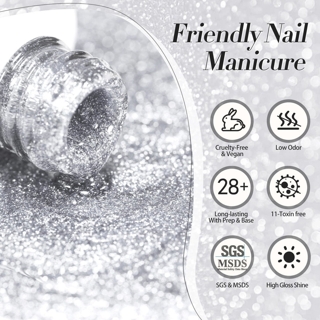 Silver Platinum Cat Magnetic Gel Polish 15ml Gel Nail Polish BORN PRETTY 