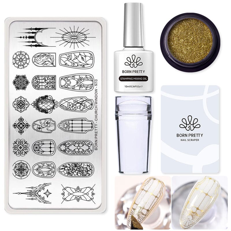 Stamping Nail Kit Stamping Nail BORN PRETTY Set 6 