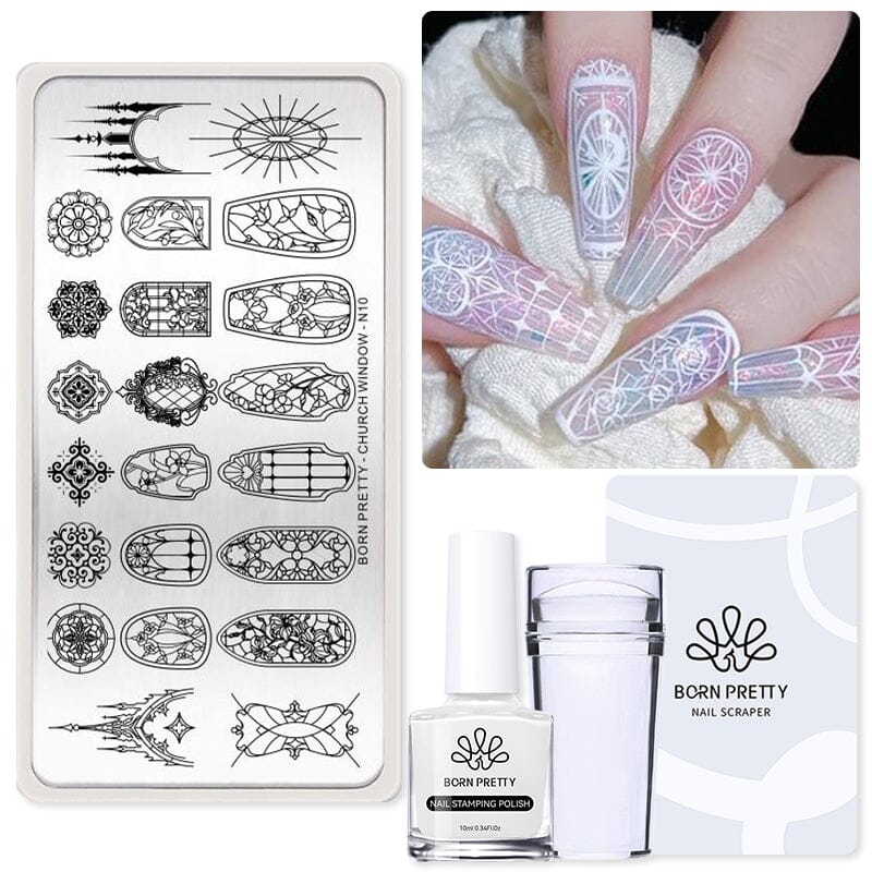 Stamping Nail Kit Stamping Nail BORN PRETTY Set 7 