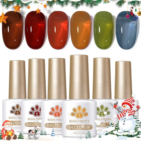 6 Colors Amber Glow Jelly Gel 7ml Gel Nail Polish BORN PRETTY 