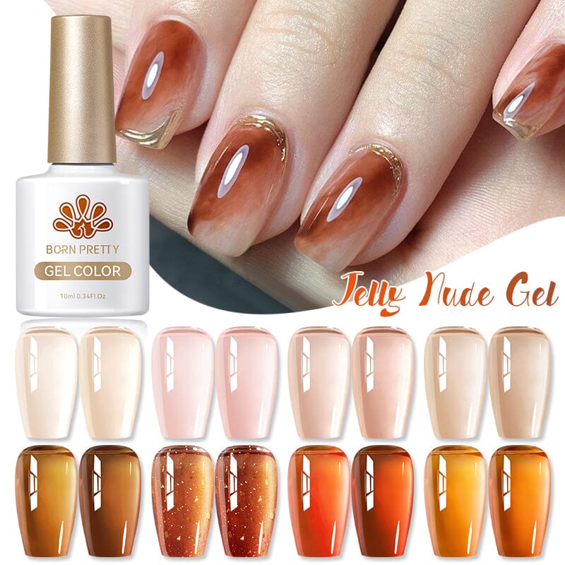 Jelly Nude Gel Autumn Winter Colors 10ml Gel Nail Polish BORN PRETTY 