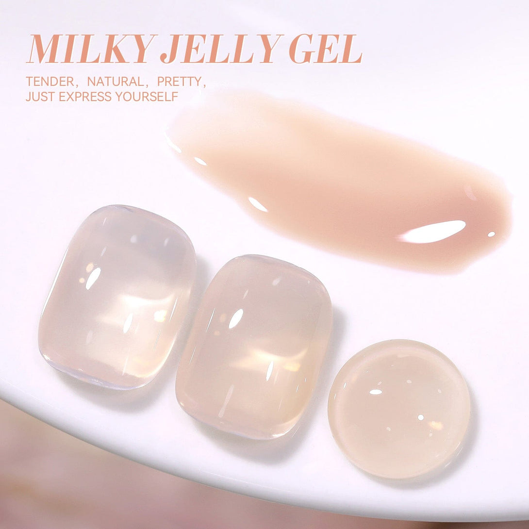 Milky Jelly Gel #21 Silk Peach 15ml Gel Nail Polish BORN PRETTY 