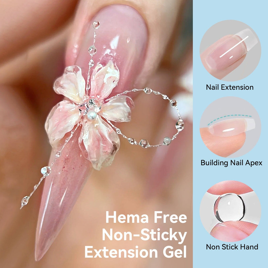 60g Clear Hema-Free No Stick Hand Extension Gel Polish Set Gel Nail Polish BORN PRETTY 