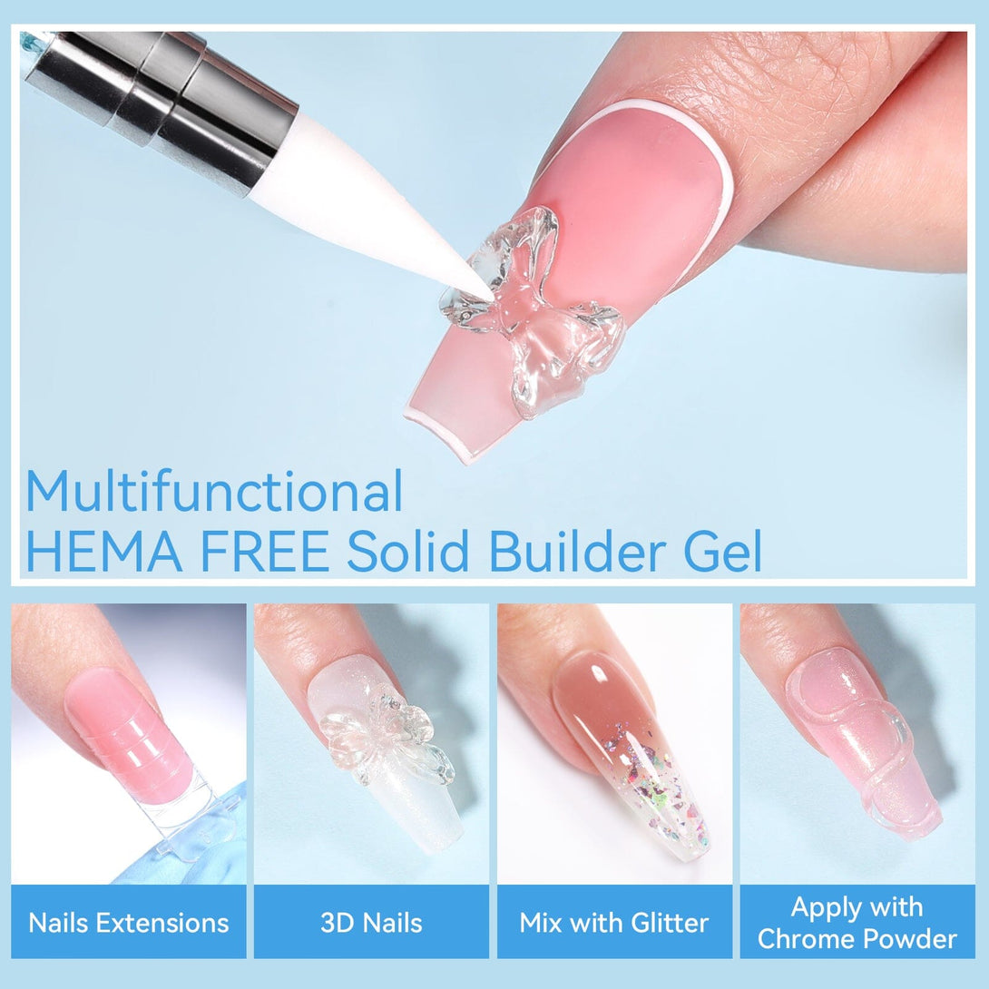 60g Clear Hema-Free No Stick Hand Extension Gel Polish Set Gel Nail Polish BORN PRETTY 