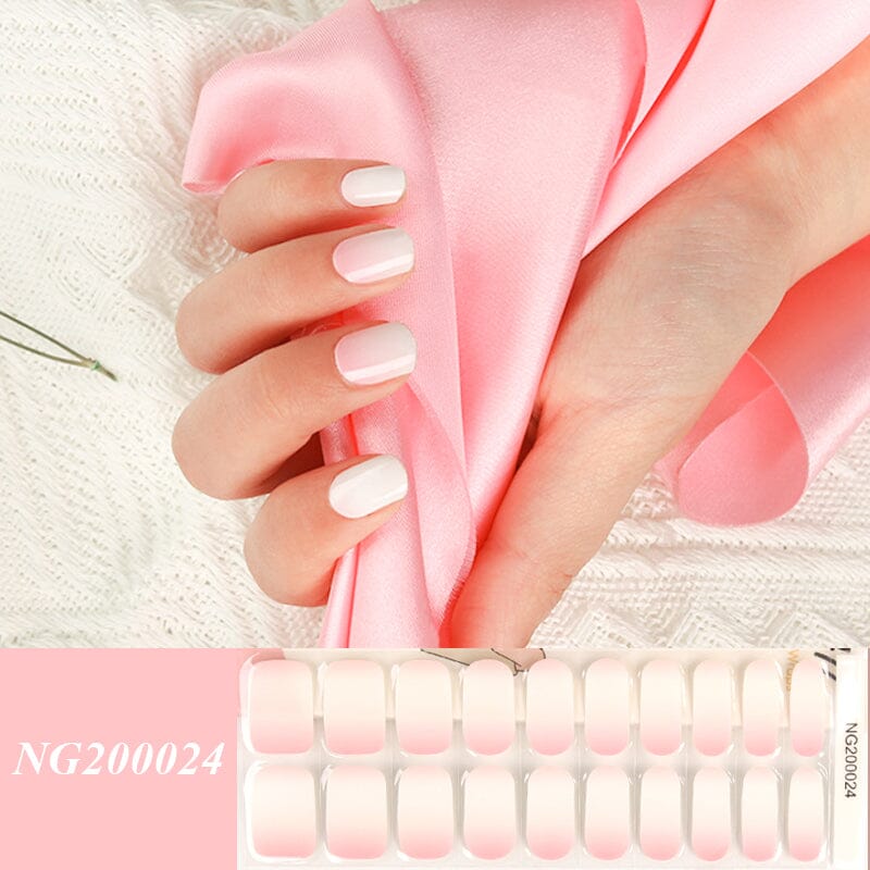20 Tips Semi Cured Gel Nail Strips DIY Nails BORN PRETTY NG200024 