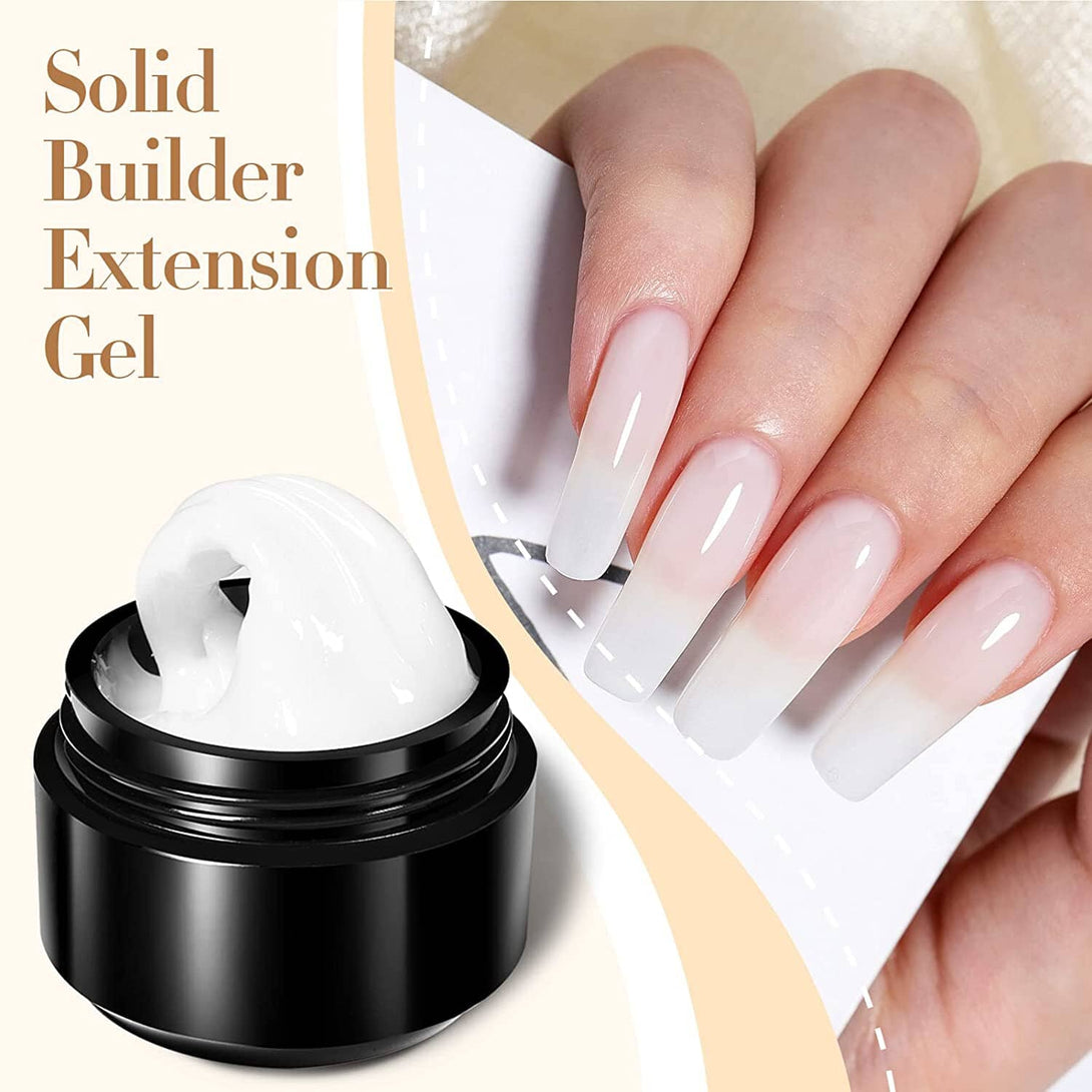 [US ONLY] Milky White Non Stick Hand Extension Nail Gel Gel Nail Polish BORN PRETTY 