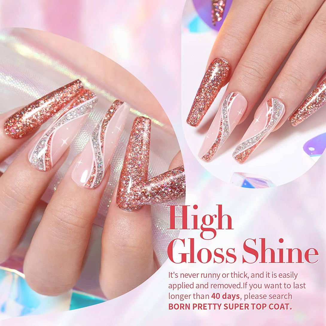 [US ONLY] Glitter Gel Polish 6 Colors Set Kits & Bundles BORN PRETTY 