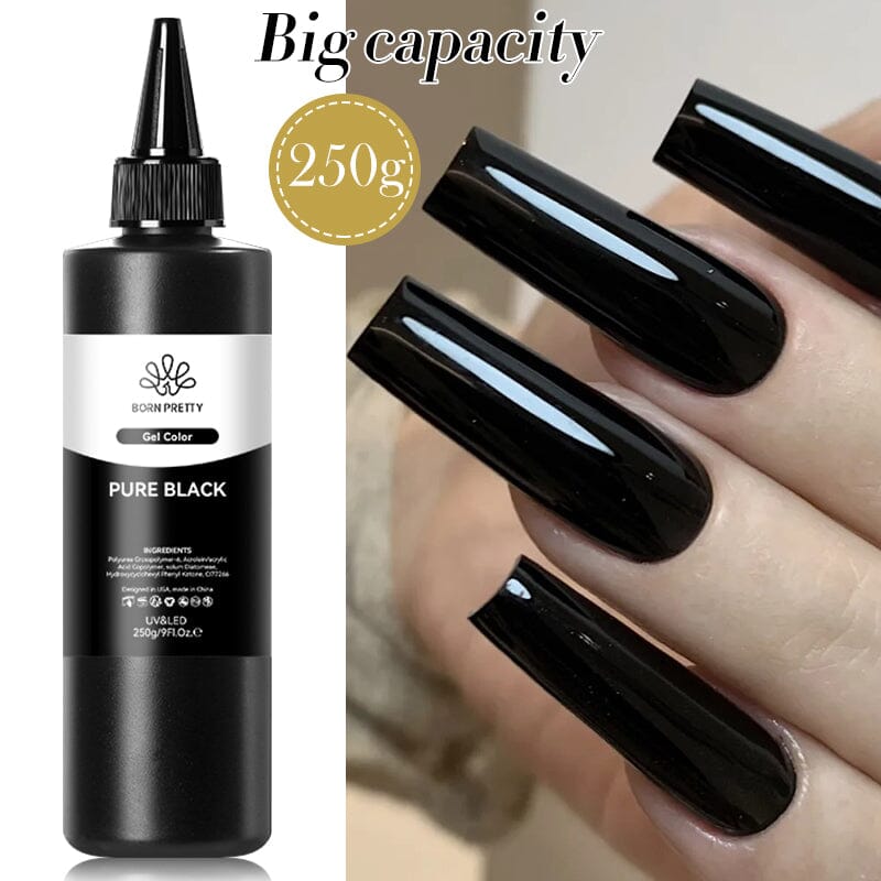 250g Color Gel Polish Gel Nail Polish BORN PRETTY Pure Black 