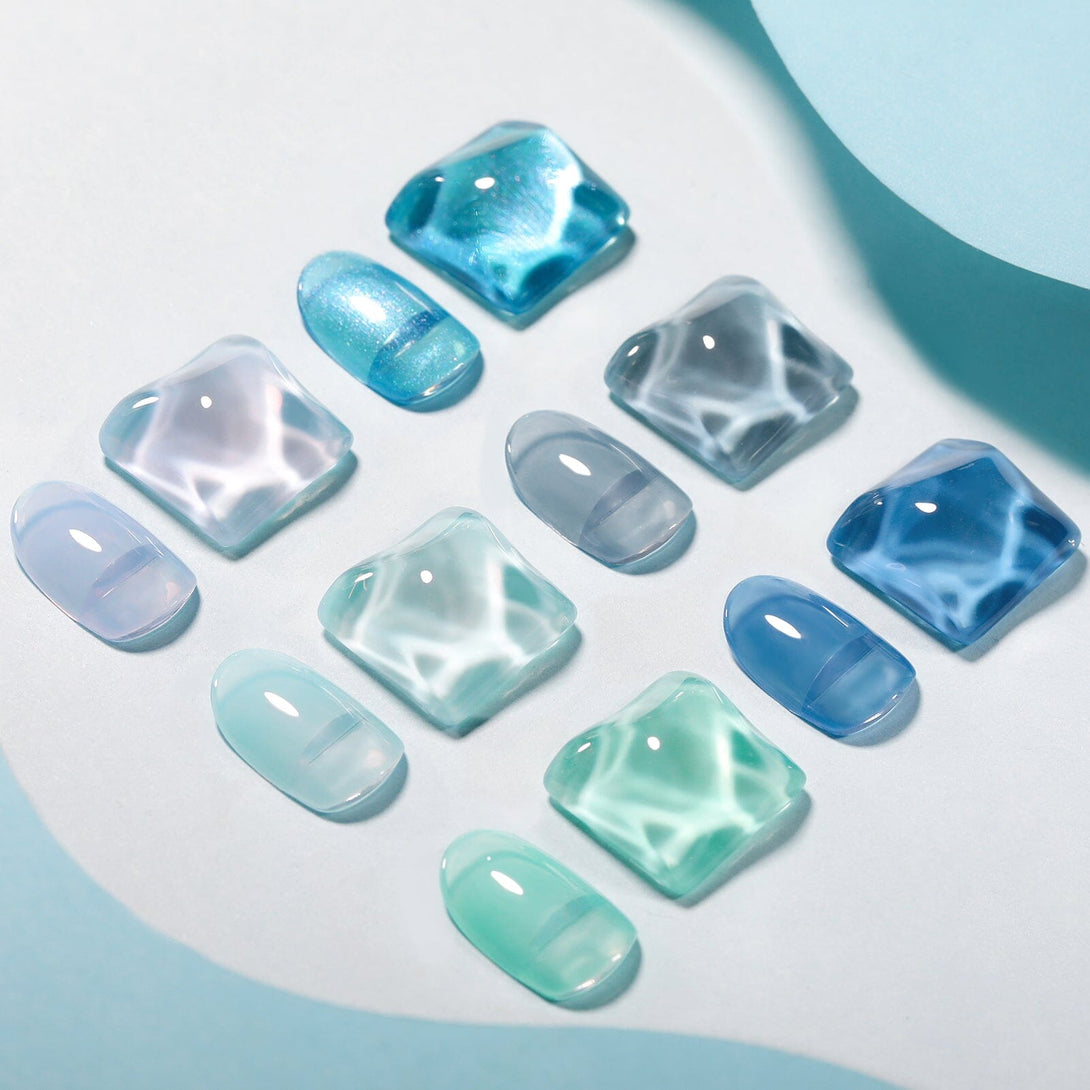 6 Colors Jelly Gel Set Misty Blue 7ml Gel Nail Polish BORN PRETTY 