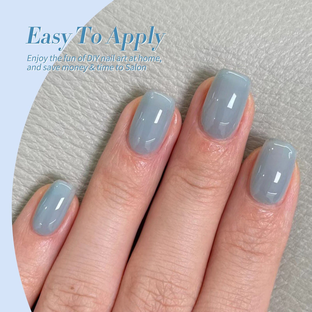 6 Colors Jelly Gel Set Misty Blue 7ml Gel Nail Polish BORN PRETTY 