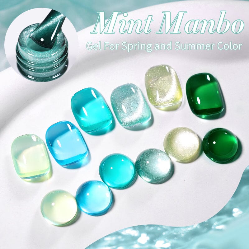 6 Colors Mint Manbo Gel Polish Set 10ml Gel Nail Polish BORN PRETTY 