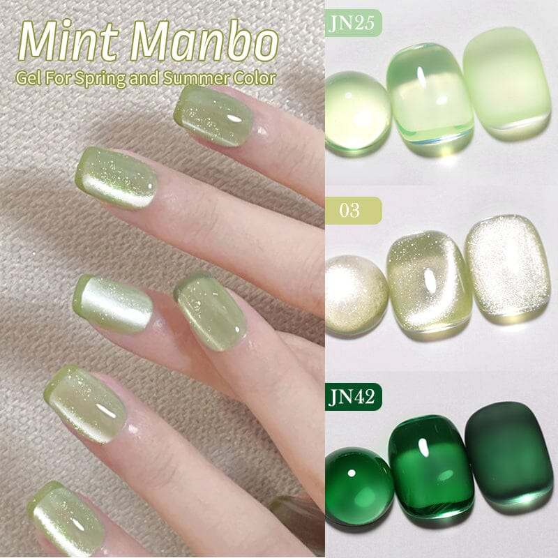 6 Colors Mint Manbo Gel Polish Set 10ml Gel Nail Polish BORN PRETTY 