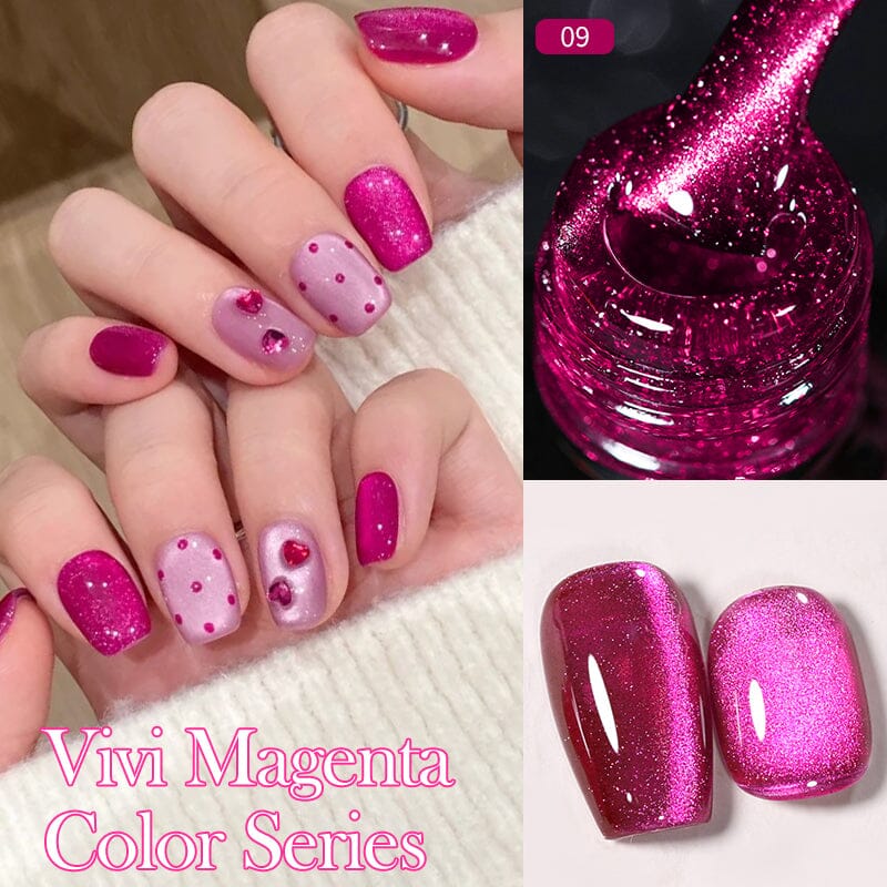 6 Colors Vivi Magenta Gel Polish Set 10ml Gel Nail Polish BORN PRETTY 