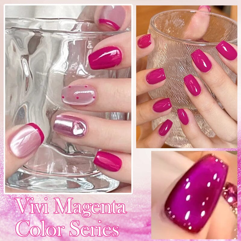 6 Colors Vivi Magenta Gel Polish Set 10ml Gel Nail Polish BORN PRETTY 