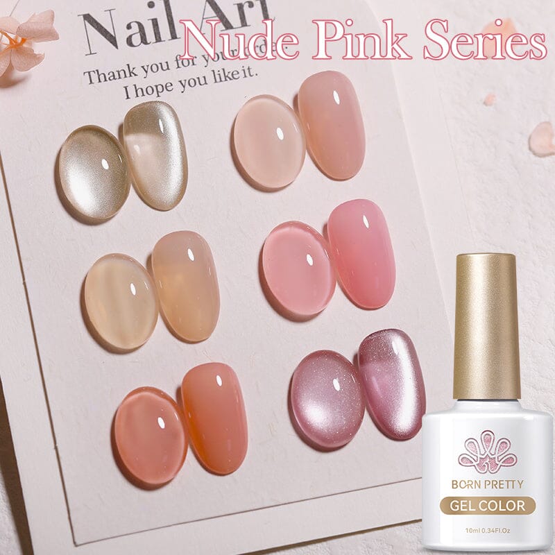 6 Colors Nude Pink Gel Polish Set 10ml Gel Nail Polish BORN PRETTY 