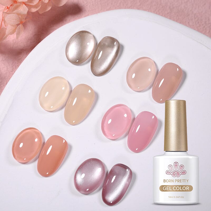 6 Colors Nude Pink Gel Polish Set 10ml Gel Nail Polish BORN PRETTY 