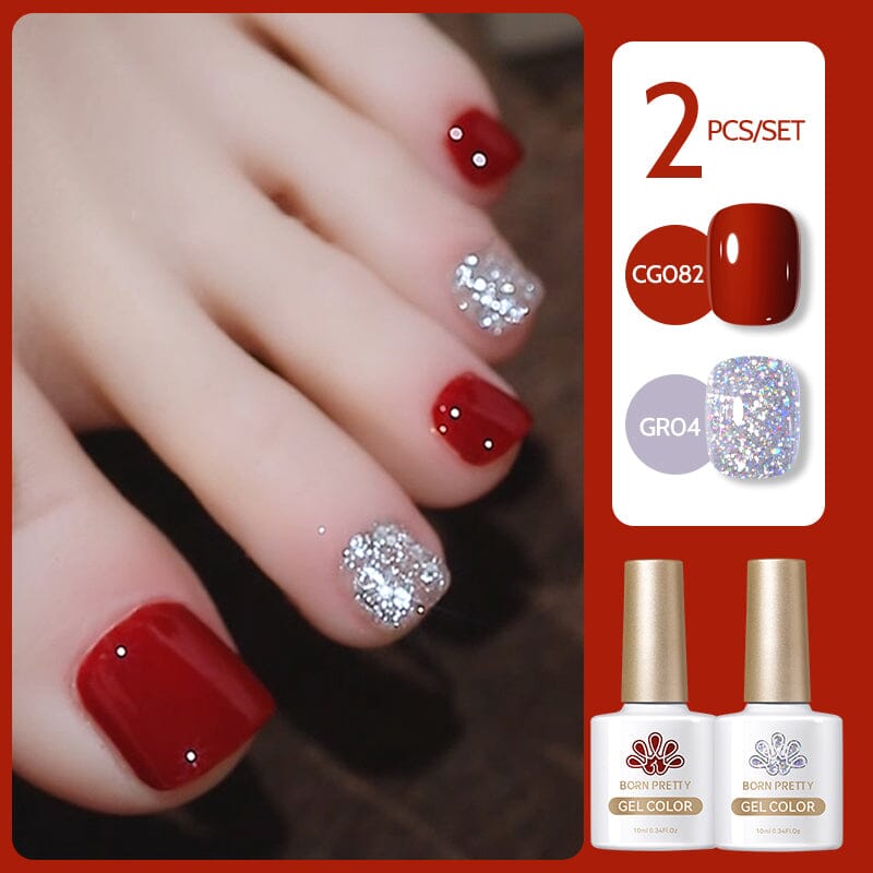 2pcs Gel Color Set 10ml Gel Nail Polish BORN PRETTY 13 