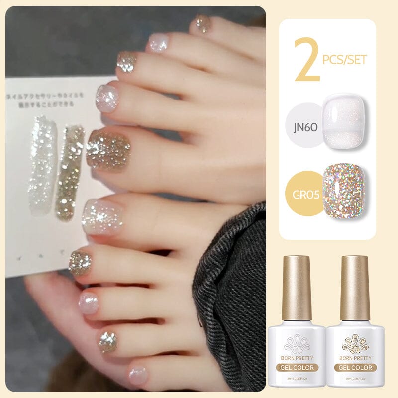 2pcs Gel Color Set 10ml Gel Nail Polish BORN PRETTY 14 