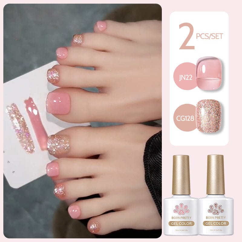 2pcs Gel Color Set 10ml Gel Nail Polish BORN PRETTY 15 