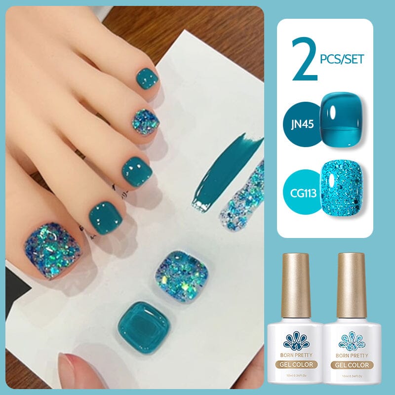 2pcs Gel Color Set 10ml Gel Nail Polish BORN PRETTY 17 