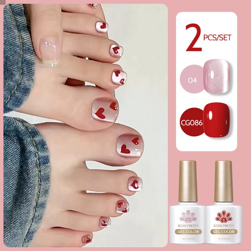 2pcs Gel Color Set 10ml Gel Nail Polish BORN PRETTY 18 