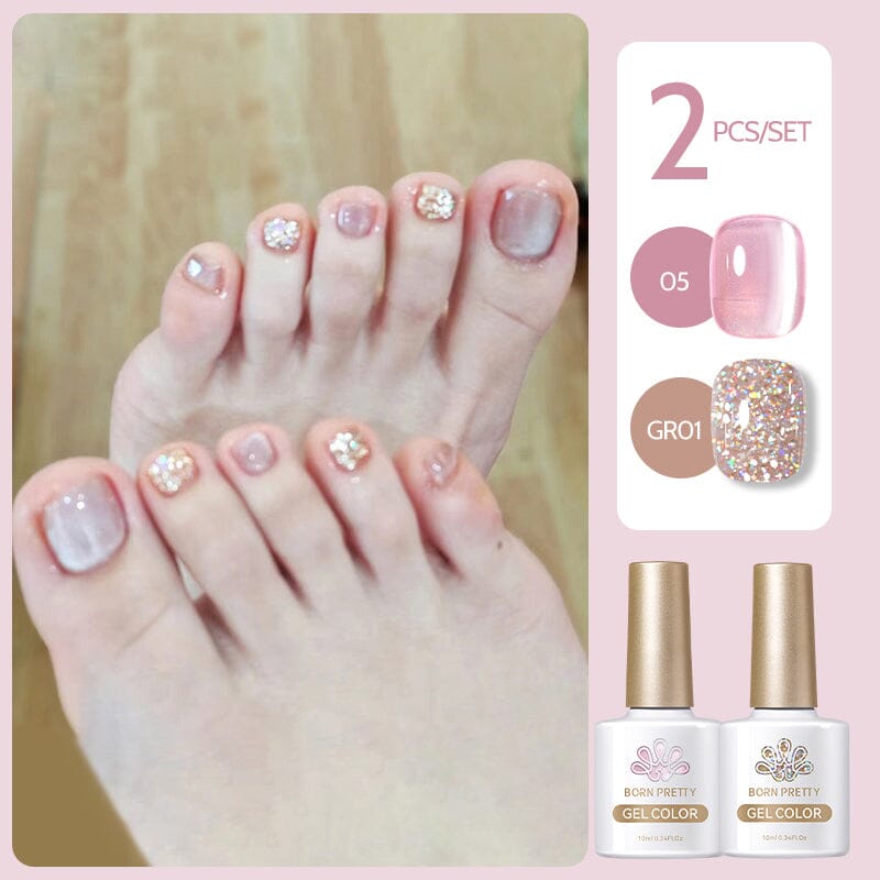 2pcs Gel Color Set 10ml Gel Nail Polish BORN PRETTY 19 