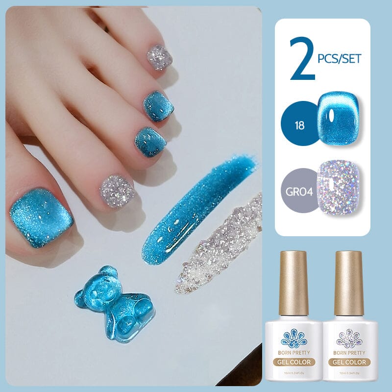 2pcs Gel Color Set 10ml Gel Nail Polish BORN PRETTY 20 