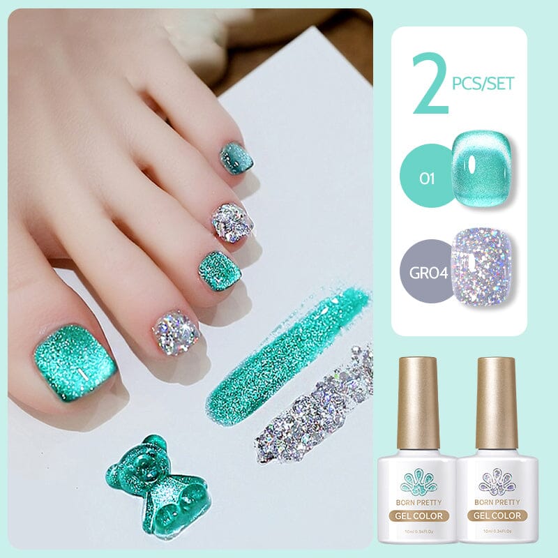 2pcs Gel Color Set 10ml Gel Nail Polish BORN PRETTY 24 