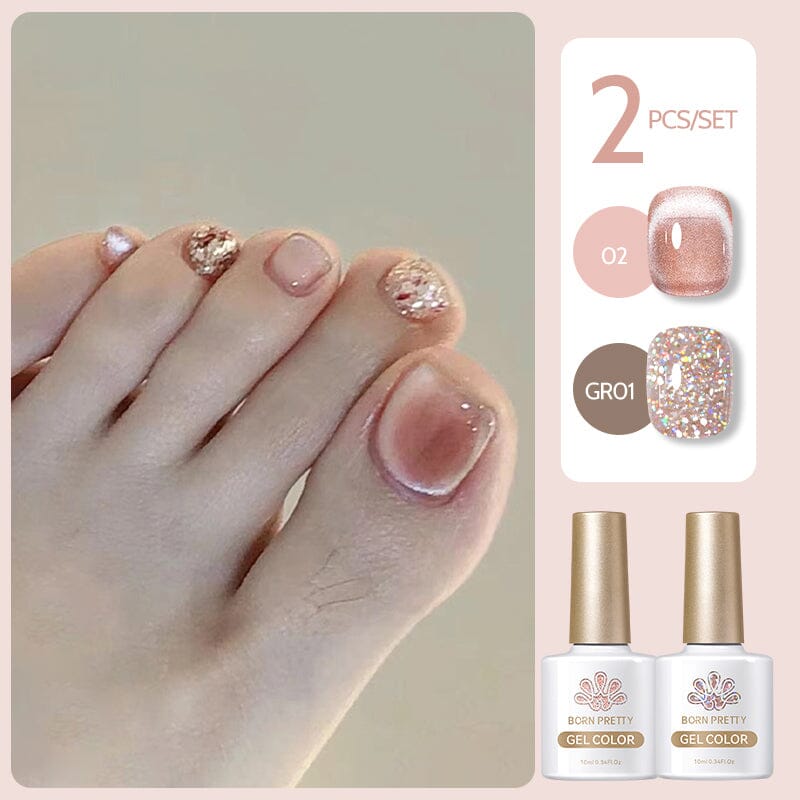 2pcs Gel Color Set 10ml Gel Nail Polish BORN PRETTY 25 