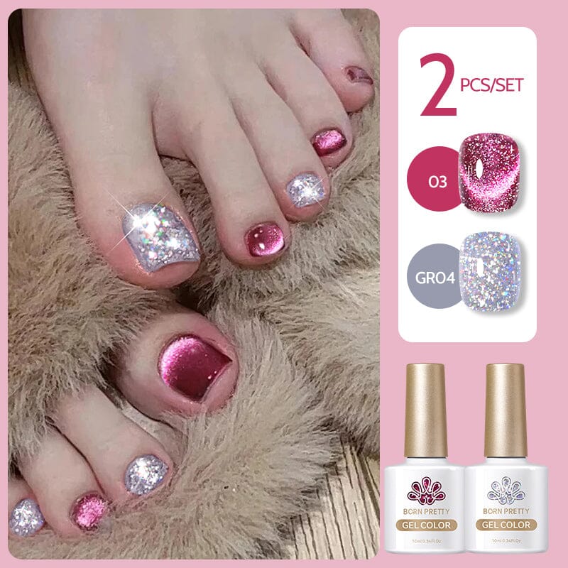 2pcs Gel Color Set 10ml Gel Nail Polish BORN PRETTY 33 