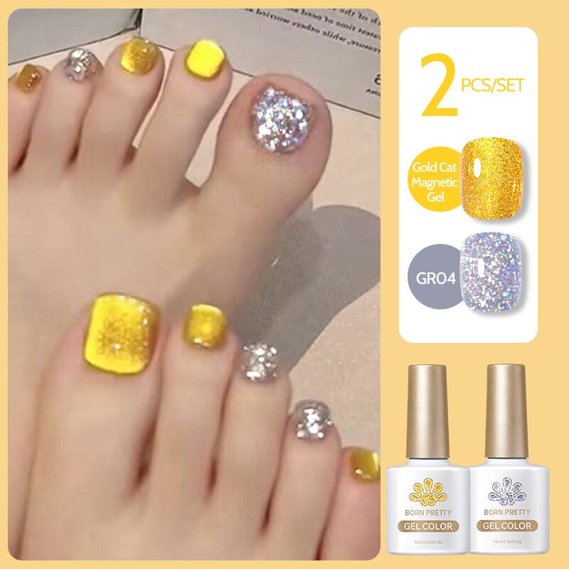 2pcs Gel Color Set 10ml Gel Nail Polish BORN PRETTY 34 