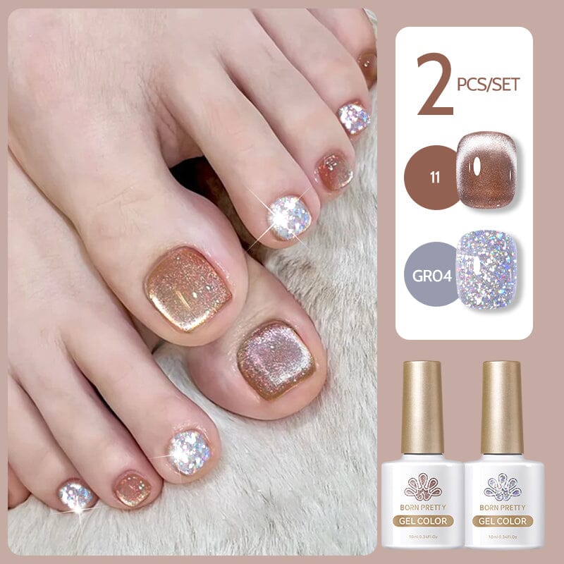 2pcs Gel Color Set 10ml Gel Nail Polish BORN PRETTY 35 