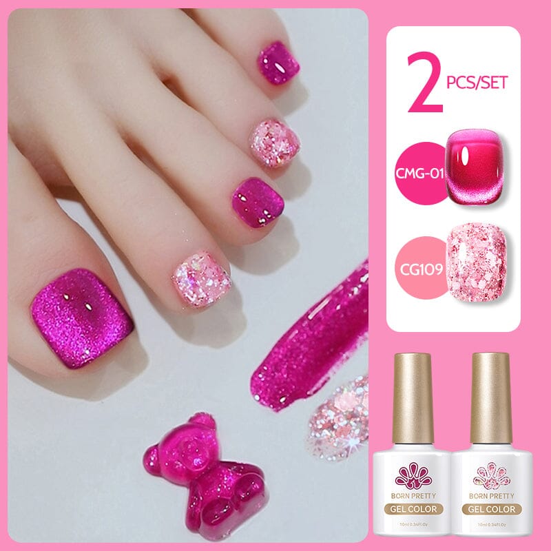 2pcs Gel Color Set 10ml Gel Nail Polish BORN PRETTY 38 