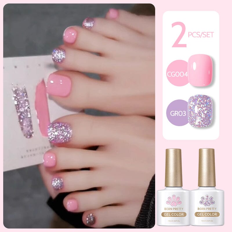 2pcs Gel Color Set 10ml Gel Nail Polish BORN PRETTY 06 