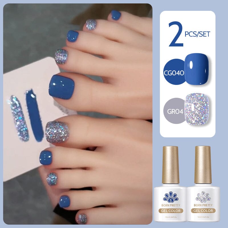 2pcs Gel Color Set 10ml Gel Nail Polish BORN PRETTY 07 