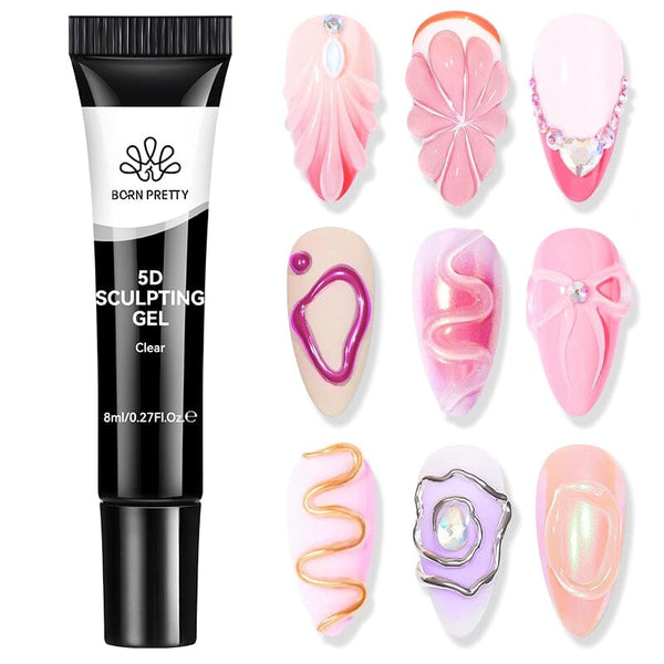 5D Sculpting Gel Clear 8ml Gel Nail Polish BORN PRETTY 