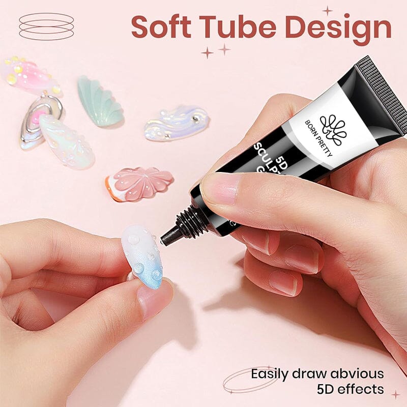 5D Sculpting Gel Clear 8ml Gel Nail Polish BORN PRETTY 