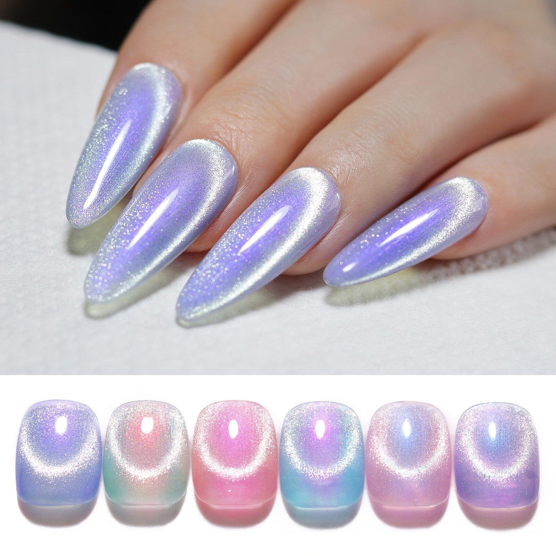 6 Colors Auroras Cat Magnetic Gel 7ml with Magnetic Stick Gel Nail Polish BORN PRETTY 