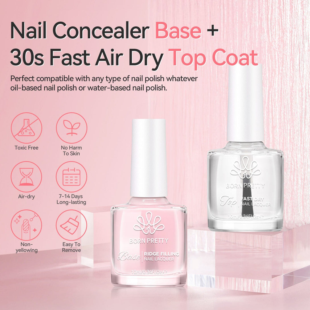 Base & Top Nail Polish Set 10ml Nail Polish BORN PRETTY 