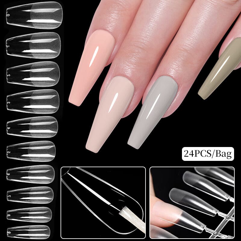 4pcs Set Nail Tips Set With Glue Gel Nail Polish BORN PRETTY 