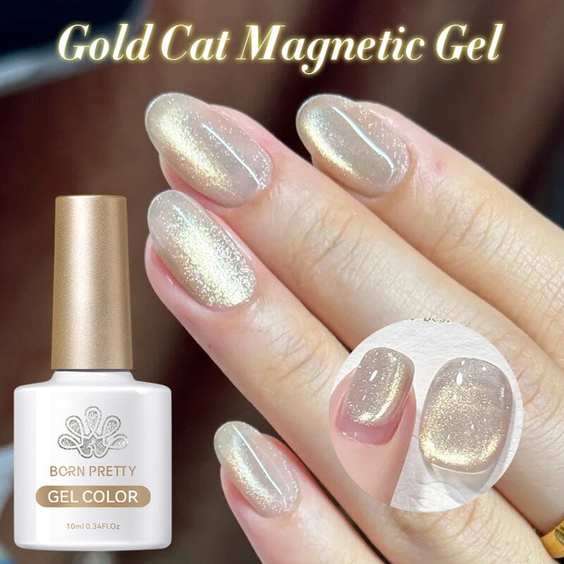 10ml Gold Cat Magnetic Gel GC01 Gel Nail Polish BORN PRETTY 