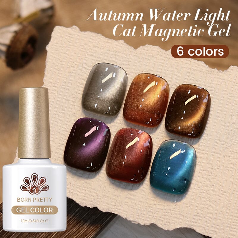 Autumn Water Light Cat Magnetic Gel 10ml Gel Nail Polish BORN PRETTY 6 Colors 