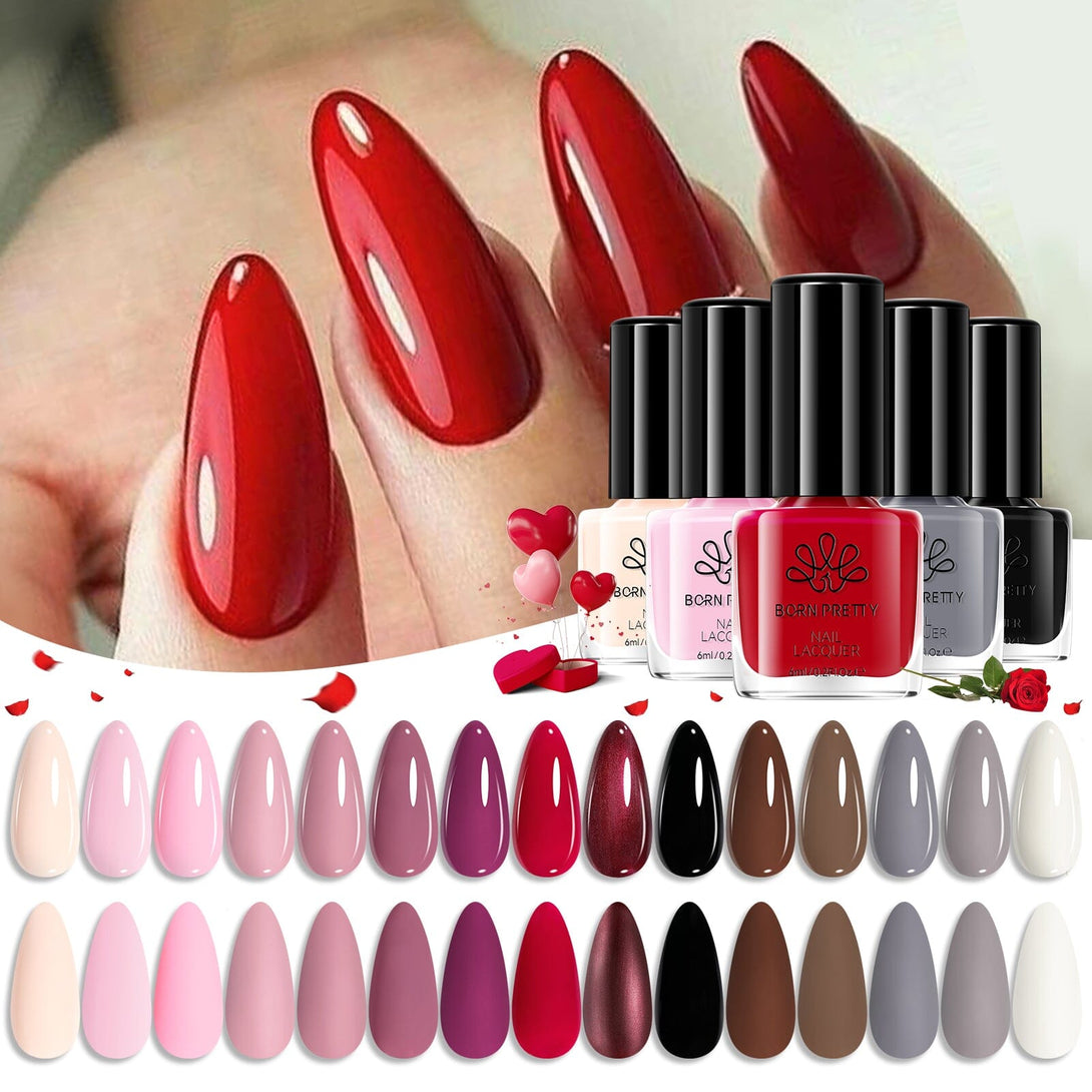 15 Colors Nail Polish Set C Valentine's Day Collection 6ml Nail Polish BORN PRETTY 