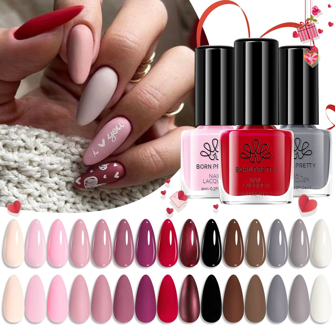 15 Colors Nail Polish Set C Valentine's Day Collection 6ml Nail Polish BORN PRETTY 