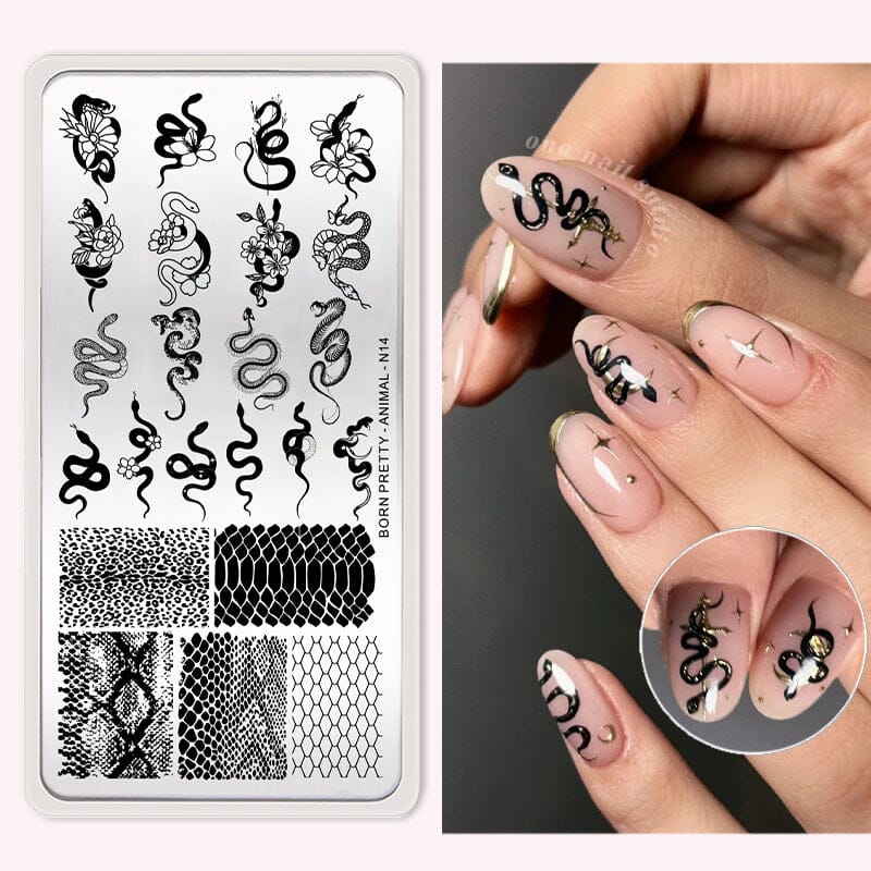 ANIMAL-N14 Nail Stamping Plate Stamping Nail BORN PRETTY 