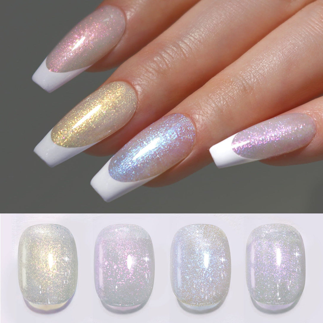 4 Colors Mica Luminous Glitter Gel 7ml Gel Nail Polish BORN PRETTY 