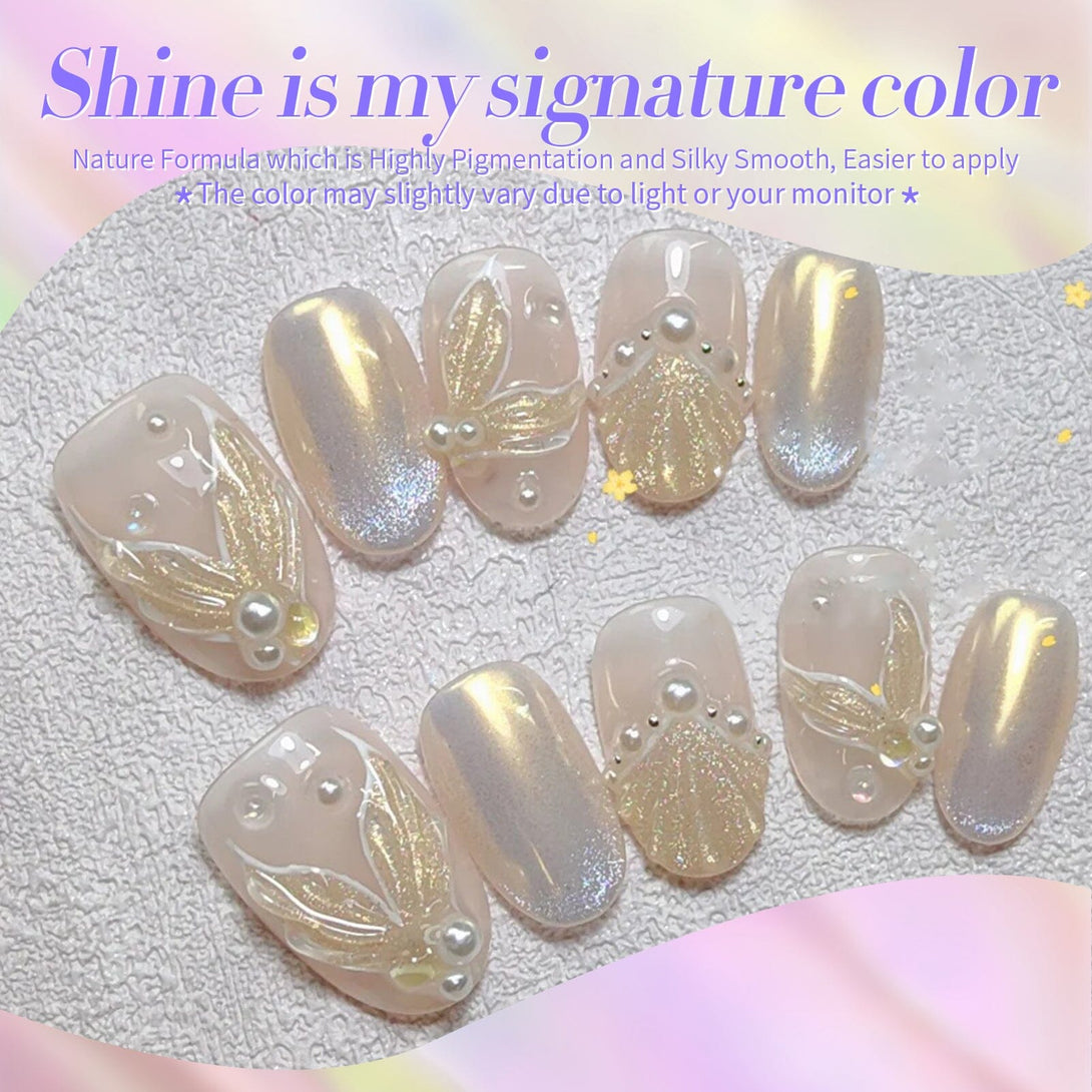 4 Colors Mica Luminous Glitter Gel 7ml Gel Nail Polish BORN PRETTY 