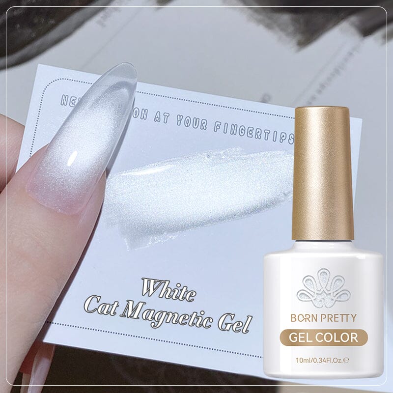 White Cat Magnetic Gel 10ml Gel Nail Polish BORN PRETTY 