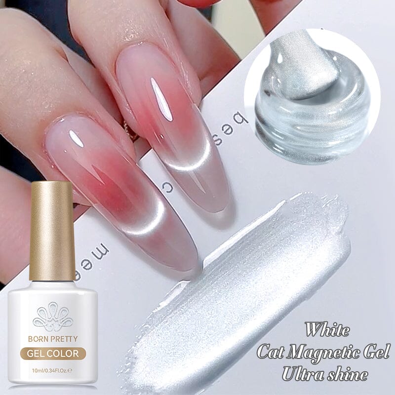 White Cat Magnetic Gel 10ml Gel Nail Polish BORN PRETTY 